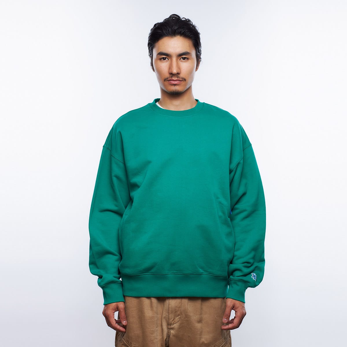 LIBERAIDERS HEAVY WEIGHT FLEECE CREWNECK GREEN 23FA-Iの画像