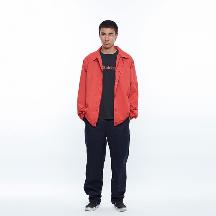 LIBERAIDERS OVERDYED COACH JACKET RED 19FW-Iの画像