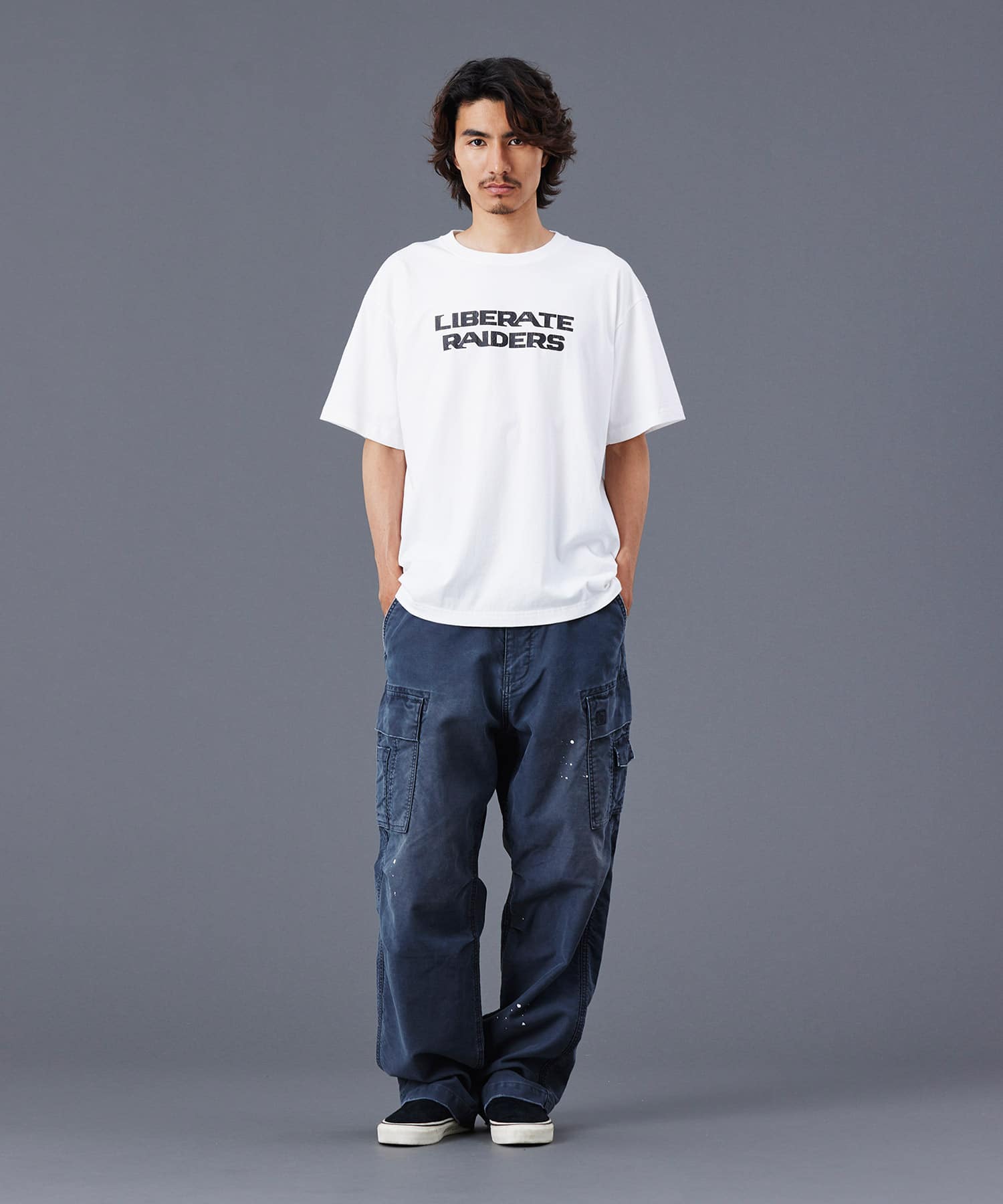 LIBERAIDERS LR LOGO TEE WHITEの画像