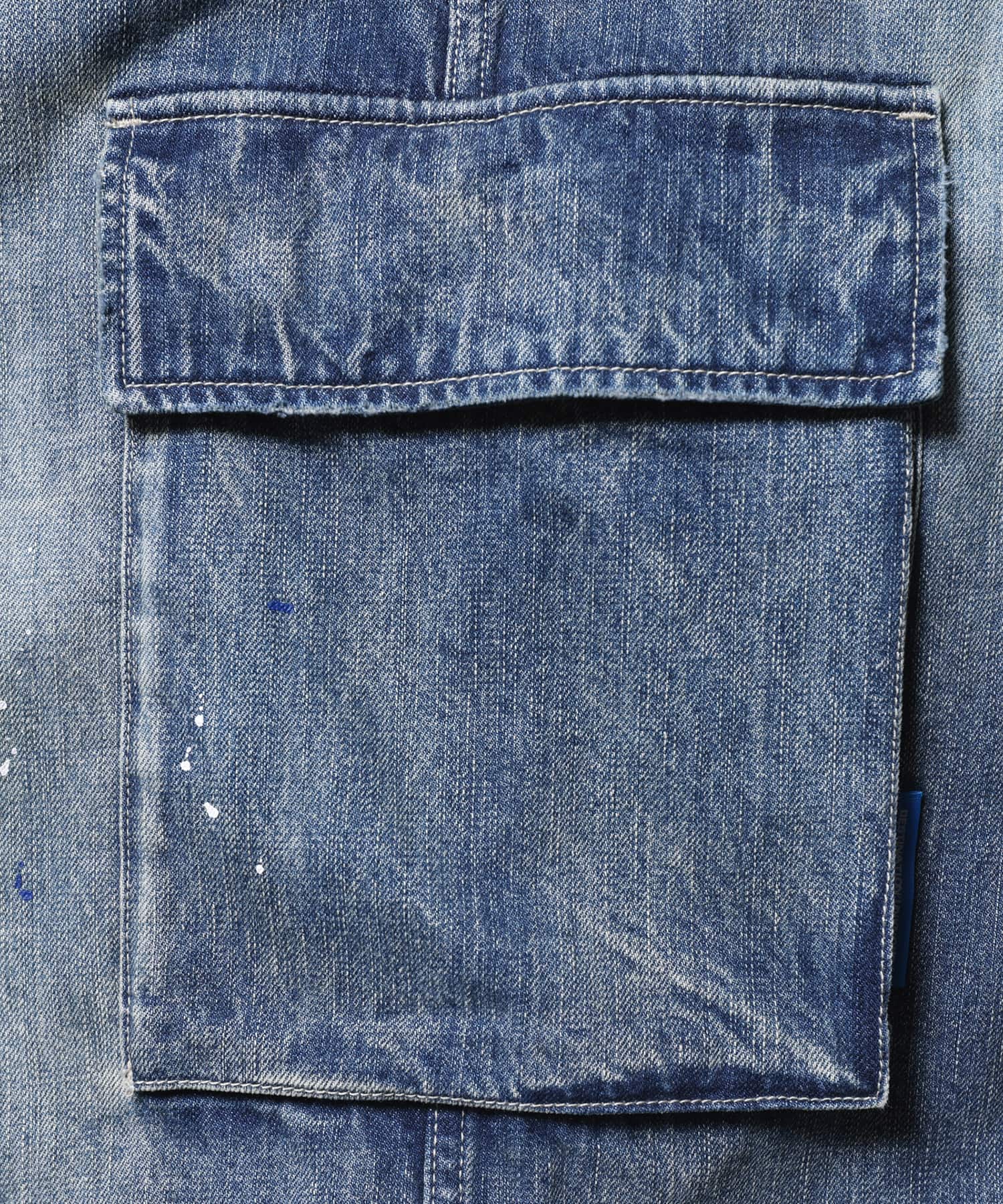 LIBERAIDERS DENIM CARGO PANTS BLUEの画像