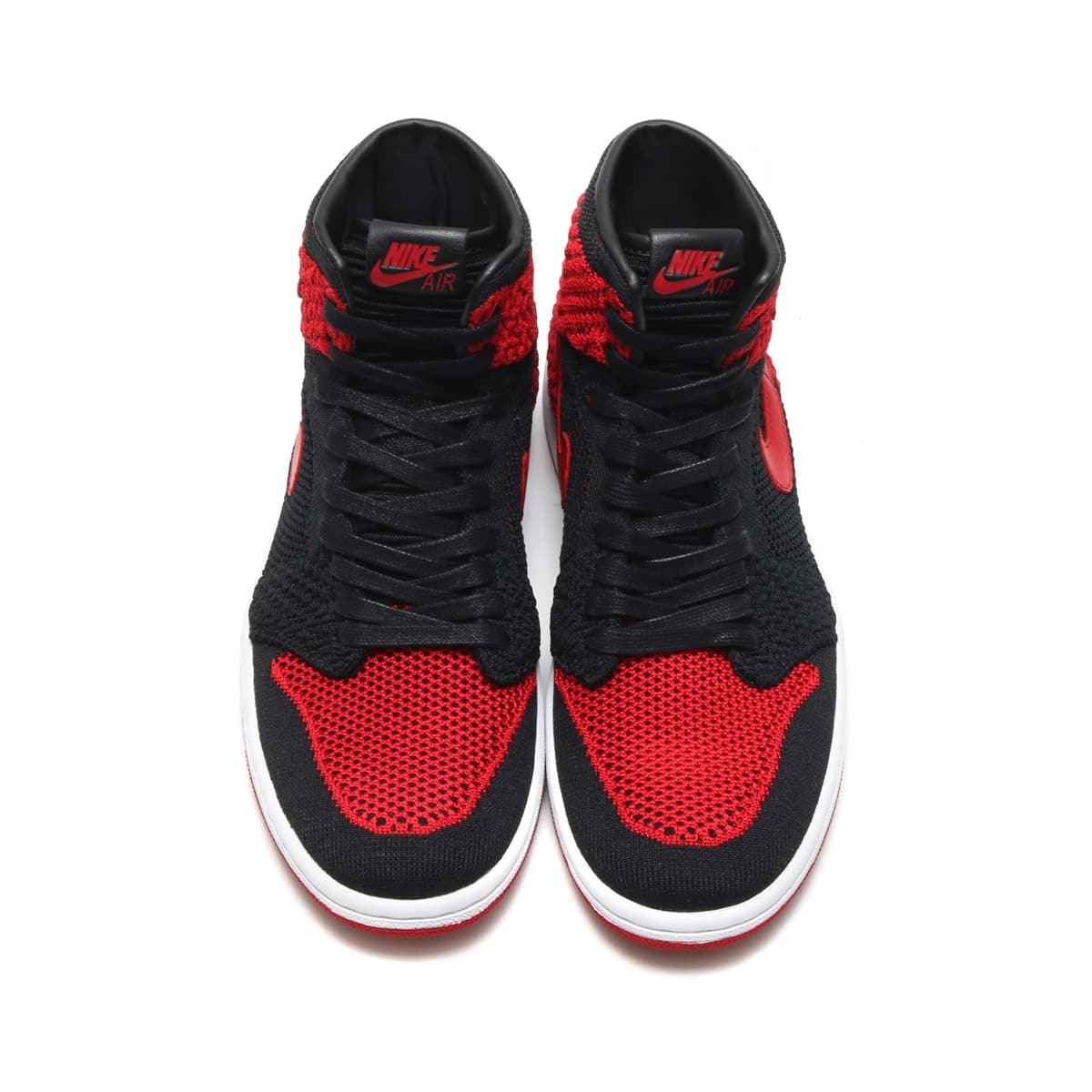 JORDAN BRAND AIR JORDAN 1 RET HI FLYKNIT BG BLACK/VARSITY RED-WHITE