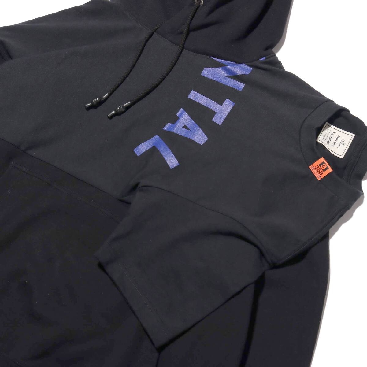 Maison MIHARA YASUHIRO T-sh docking hoodie BLACK の画像