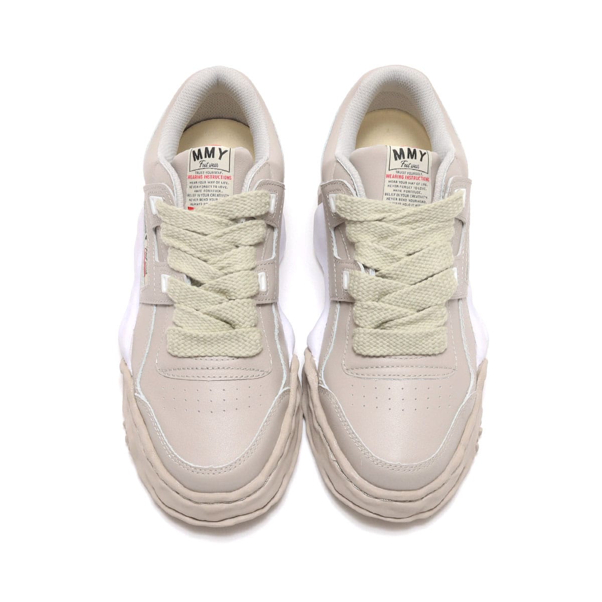 Maison MIHARA YASUHIRO PARKER LEATHER LOW-T グレーの画像