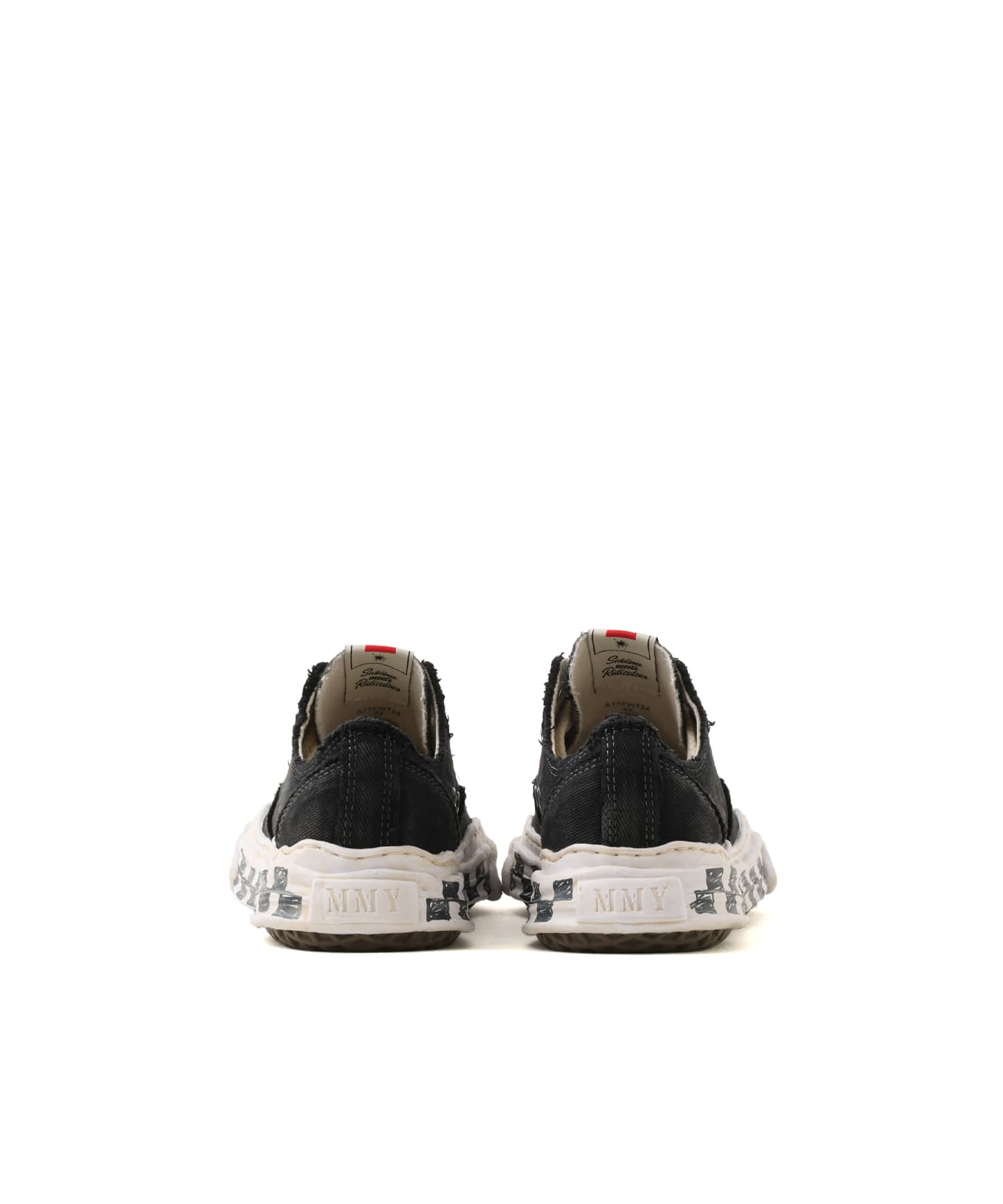 MAISON MIHARA YASUHIRO HANK GRAFFITI SOLE LOW-TOP SNEAKERS ブラックの画像