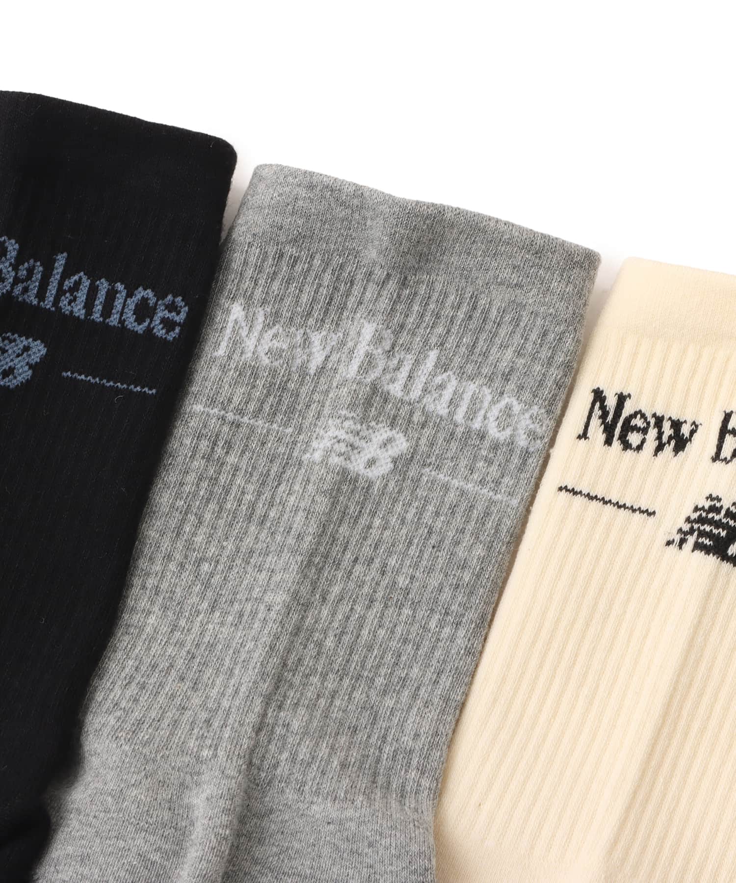 New Balance NB Script Logo Quarter Crew 3 Pack アソートカラー1の画像
