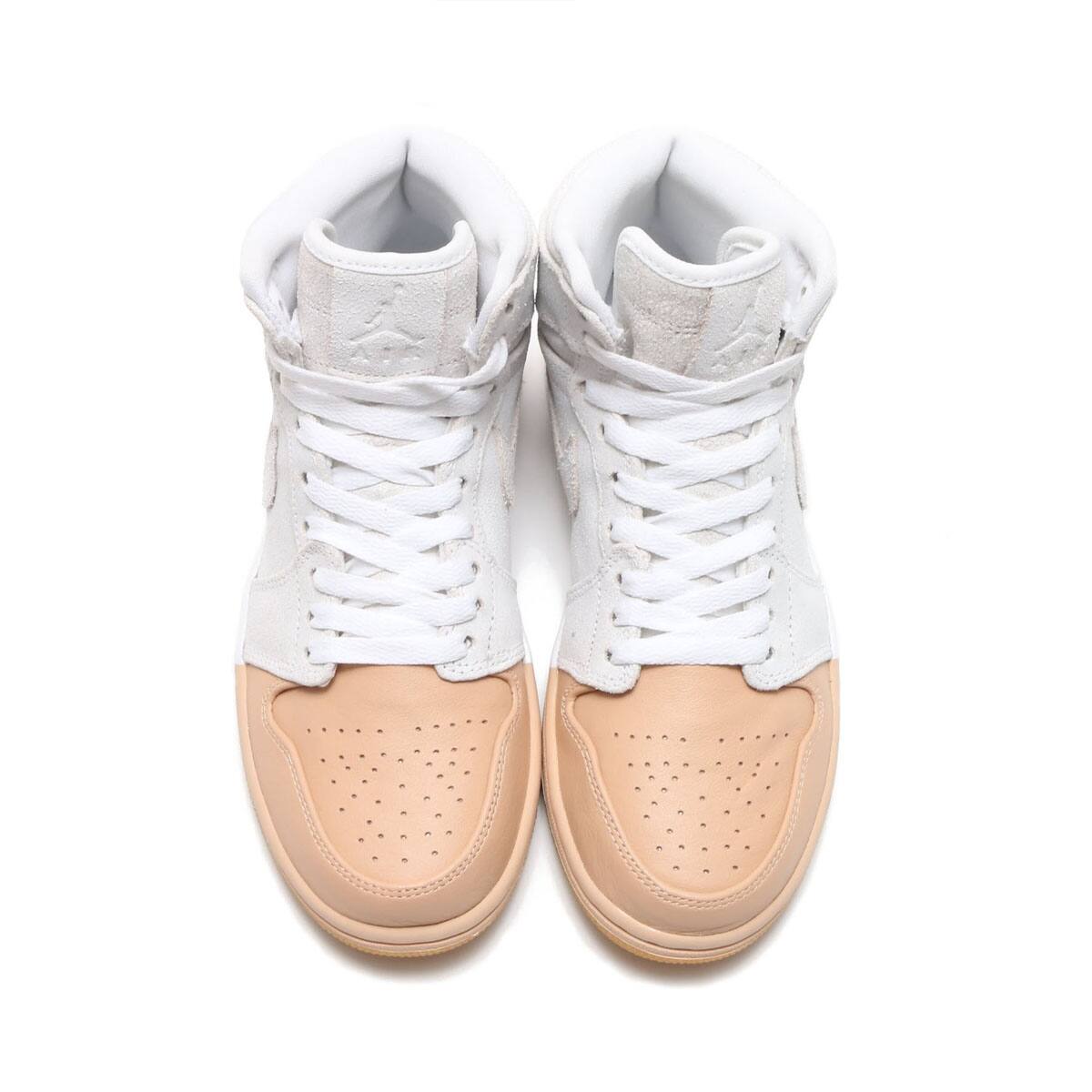 JORDAN BRAND WMNS AIR JORDAN 1 RET HI PREM  WHITE/METALLIC GOLD-VACHETTA TANの画像
