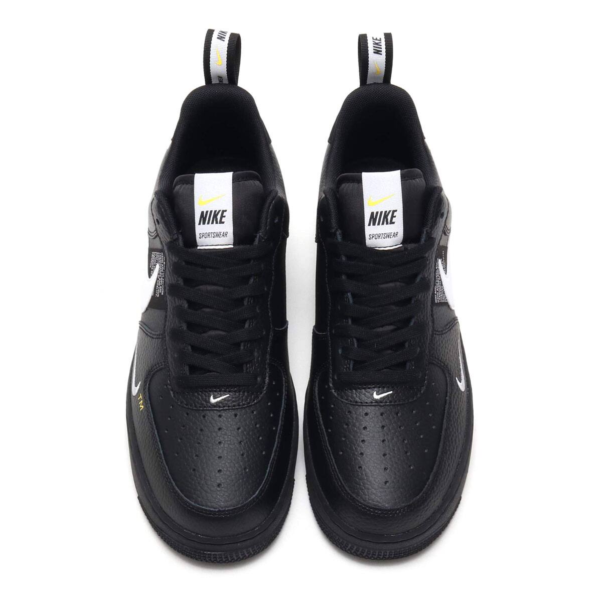 nike air force 1 black white and yellow