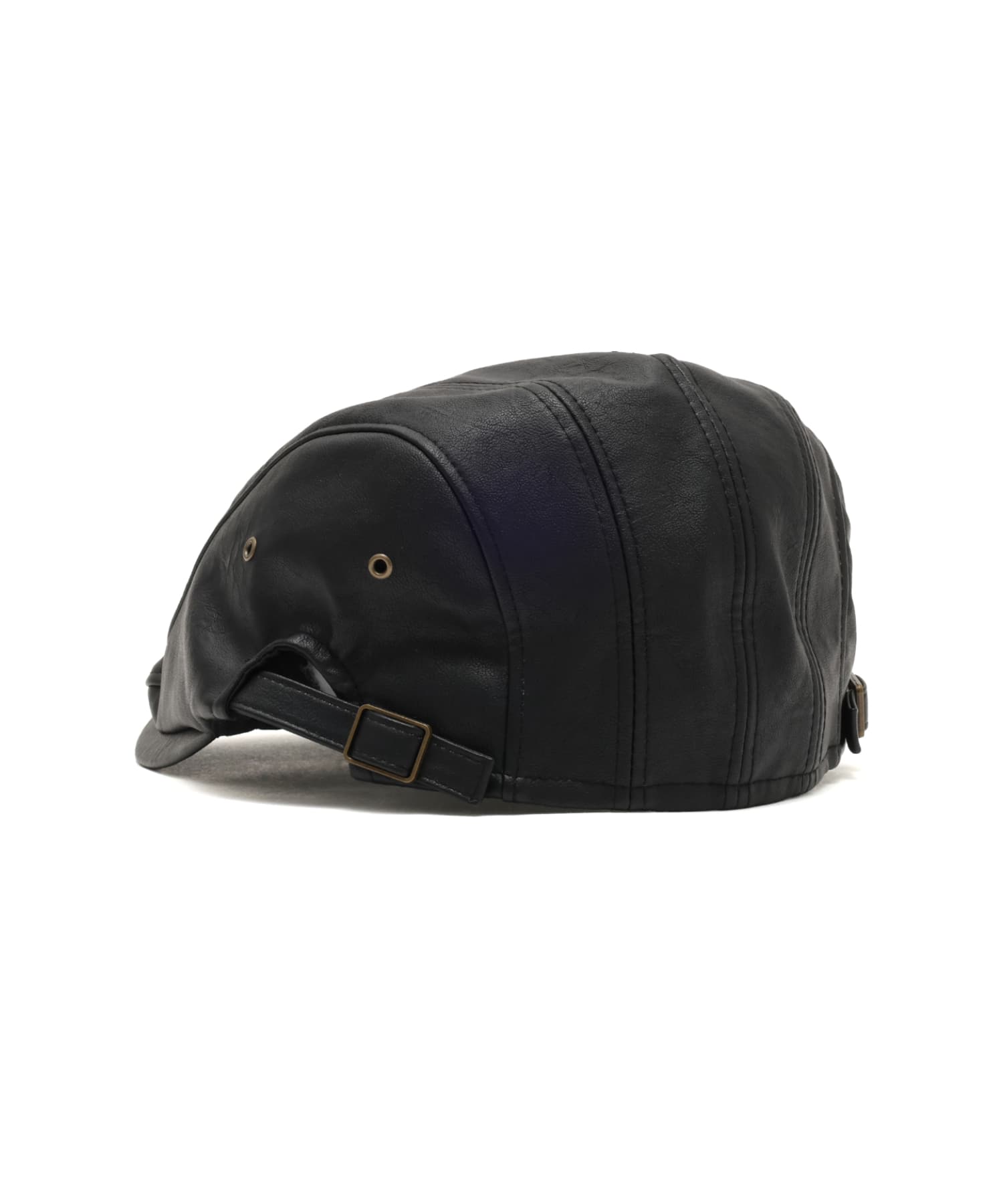 atmos pink Fake Leather Hunting Cap BLACKの画像