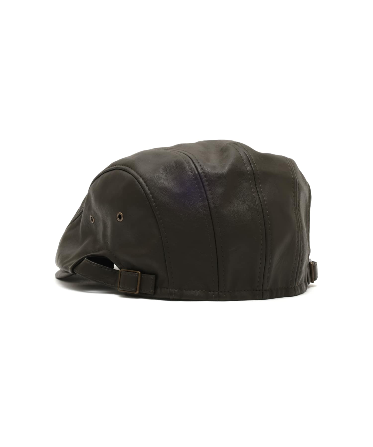 atmos pink Fake Leather Hunting Cap KHAKIの画像