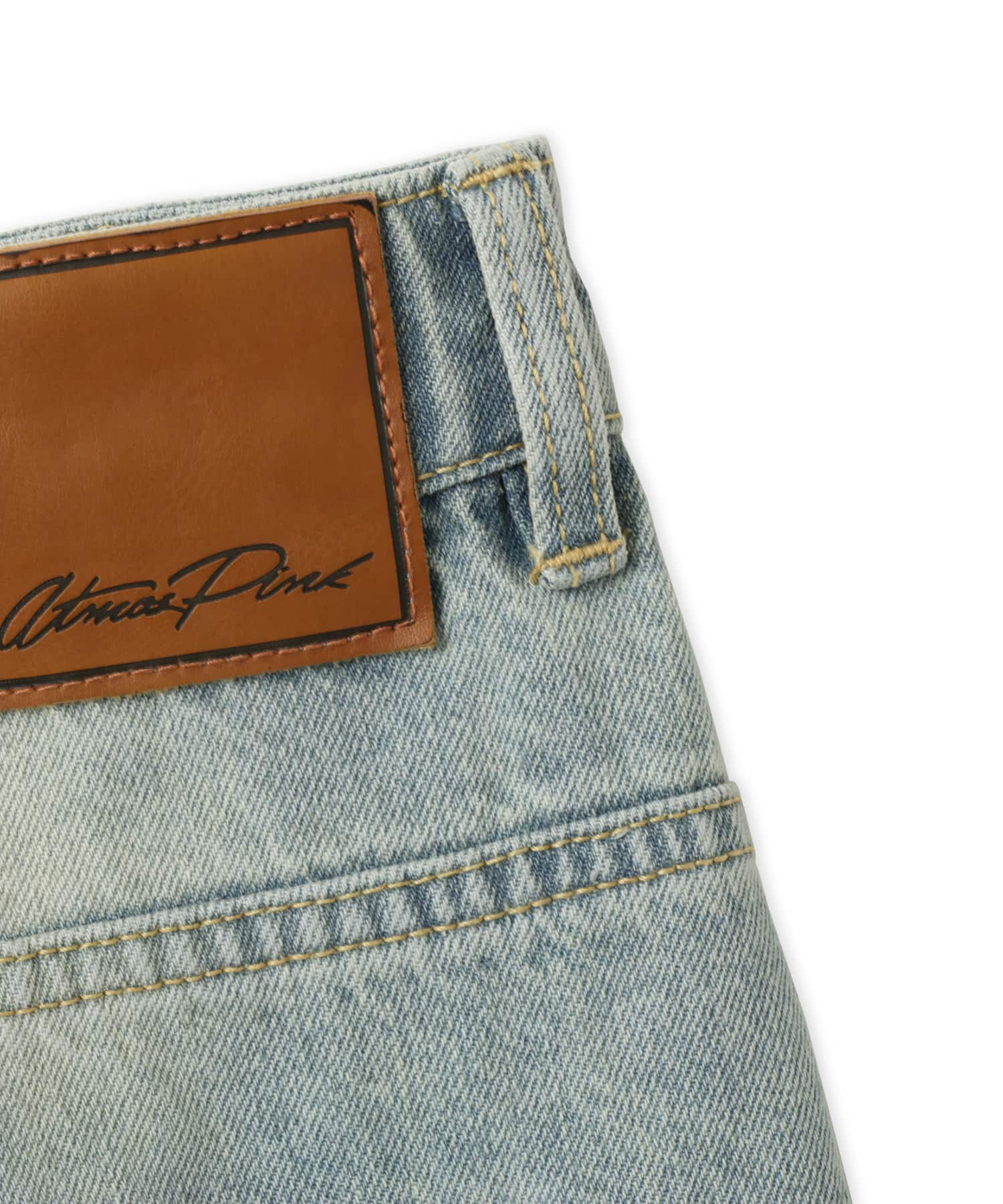 atmos pink Hard Crash Loose Denim LIGHT BLUEの画像