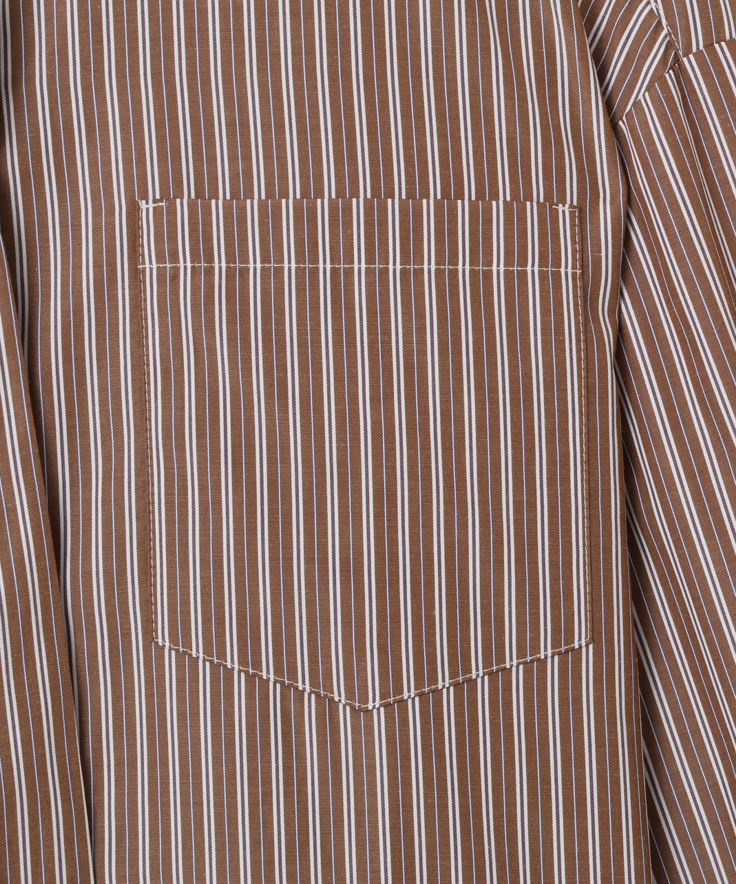 atmos pink Neck-Tie Stripe Shirt BROWNの画像