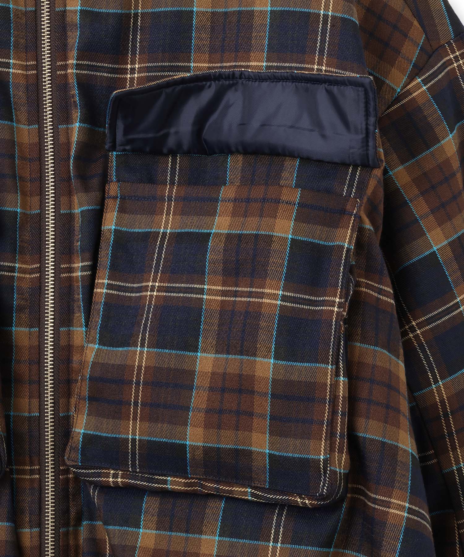 atmos pink Plaid Jacket BROWNの画像