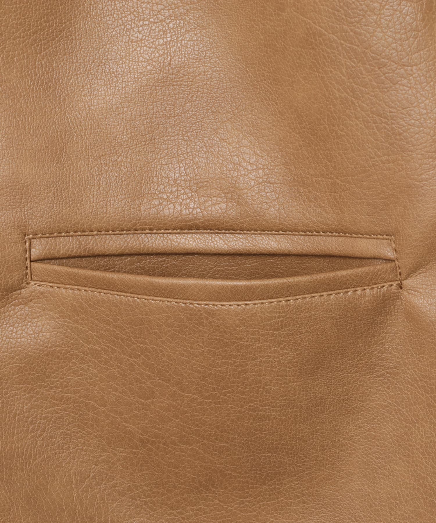 atmos pink Synthetic Leather Car Coat BEIGEの画像