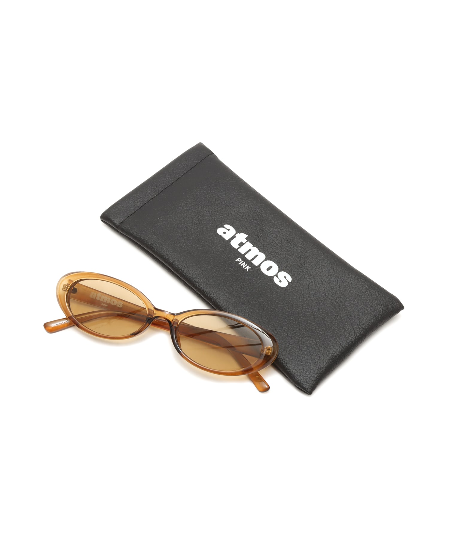 atmos pink Narrow Oval Sunglass BROWNの画像