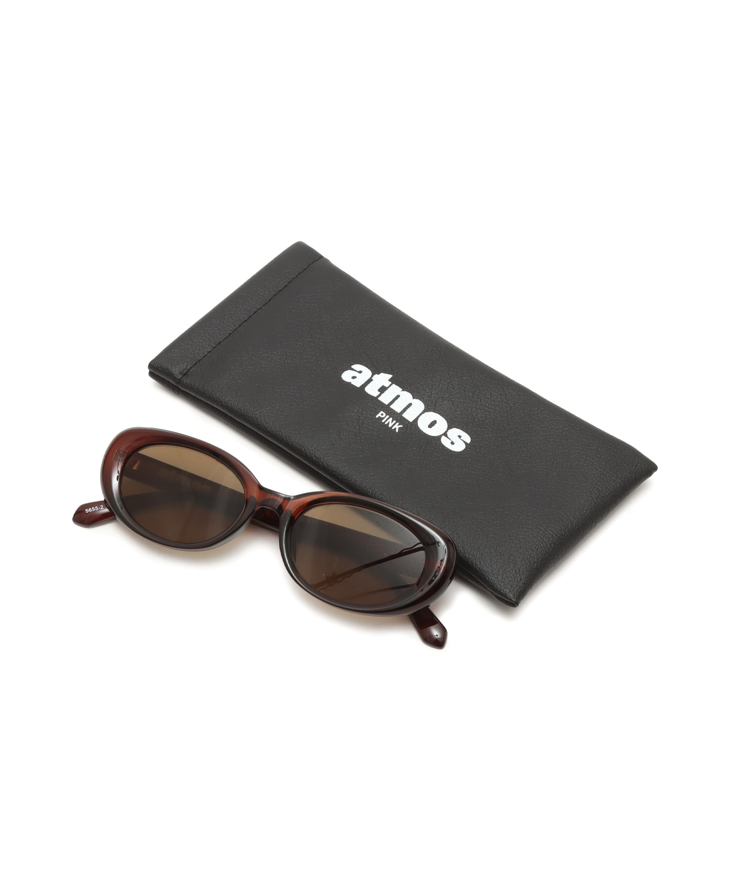 atmos pink Oval Sunglass BROWNの画像