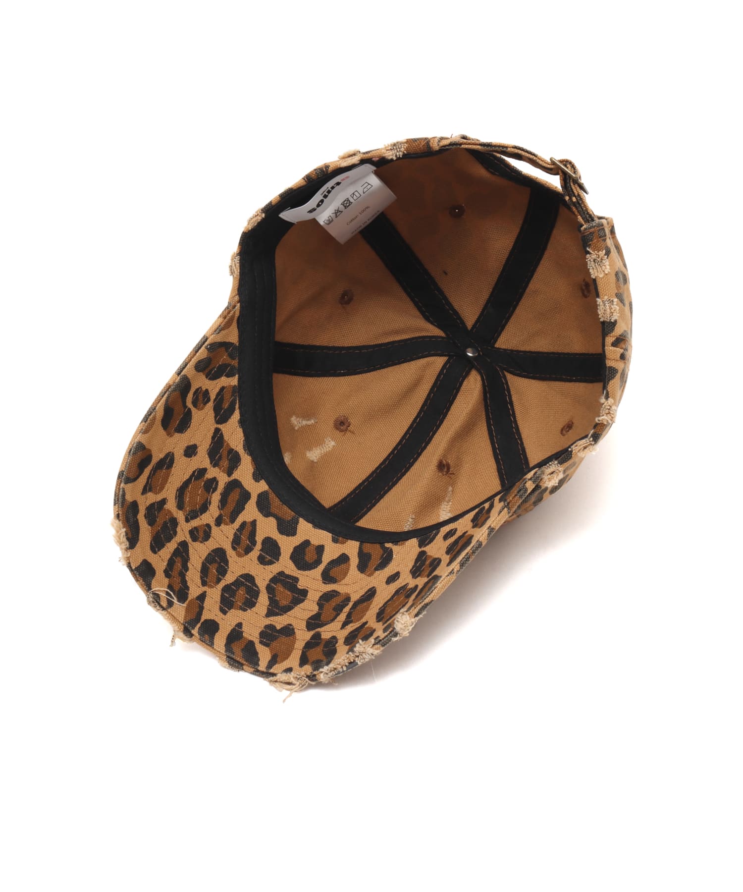 atmos pink Leopard Damage Cap BEIGEの画像