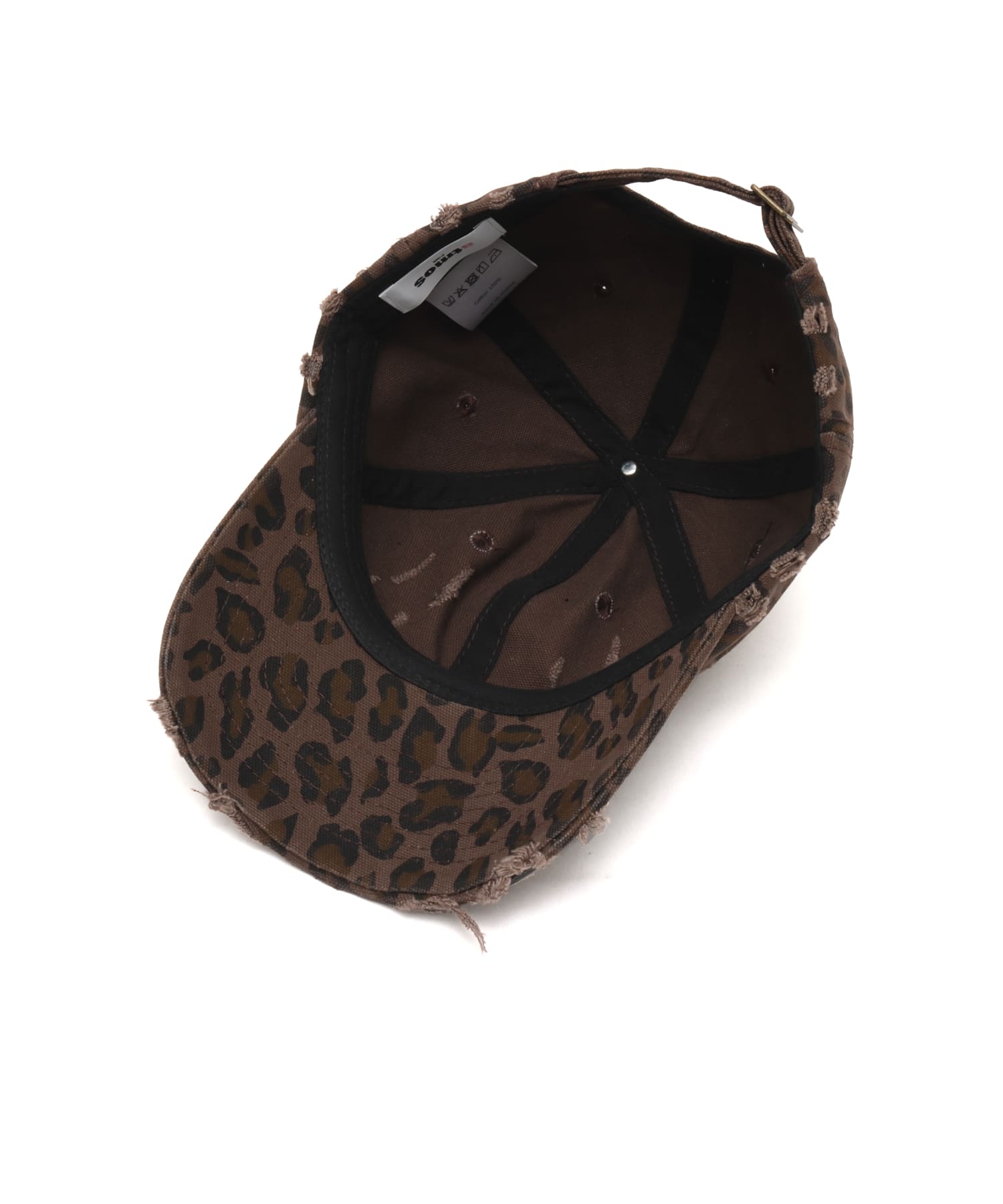 atmos pink Leopard Damage Cap BROWNの画像