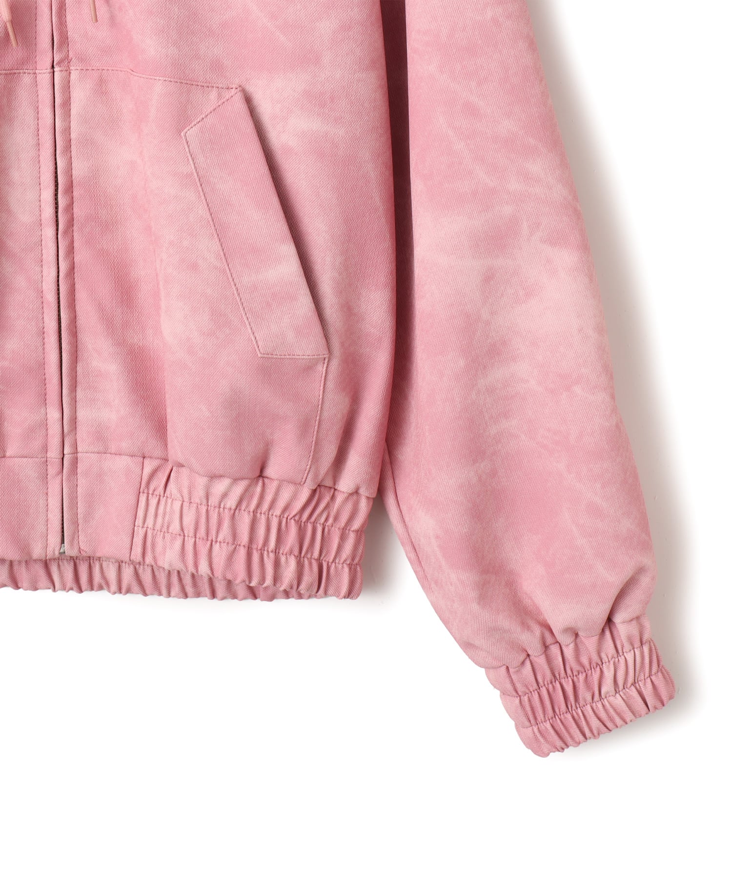 atmos pink Faux Leather Hoodie Jacket PINKの画像