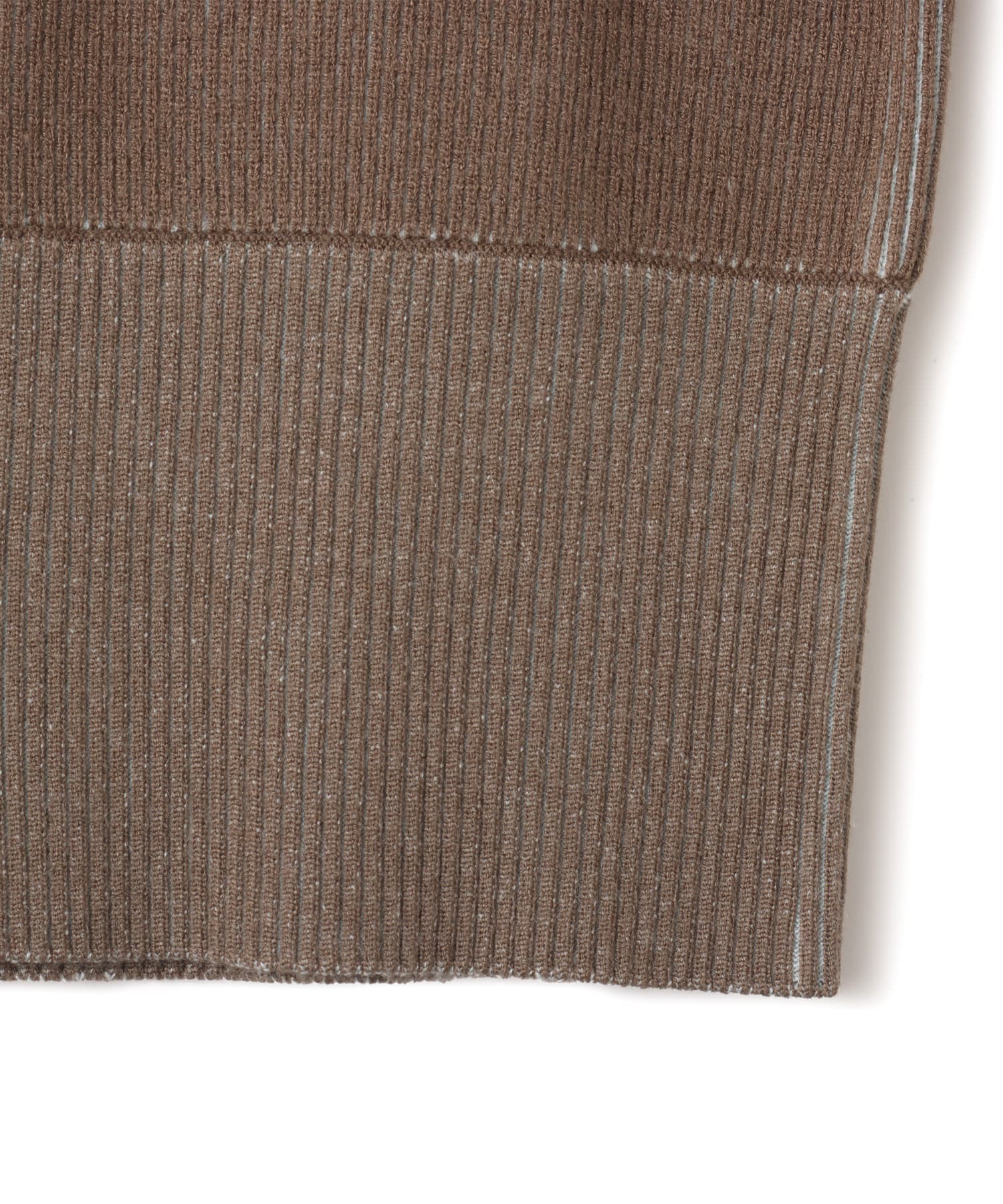 atmos pink Rib Knit Zip-up Top KHAKIの画像