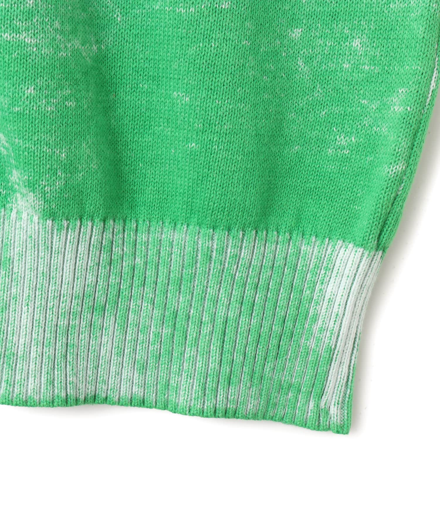 atmos pink Faded Coler Zip-up Cardigan GREENの画像