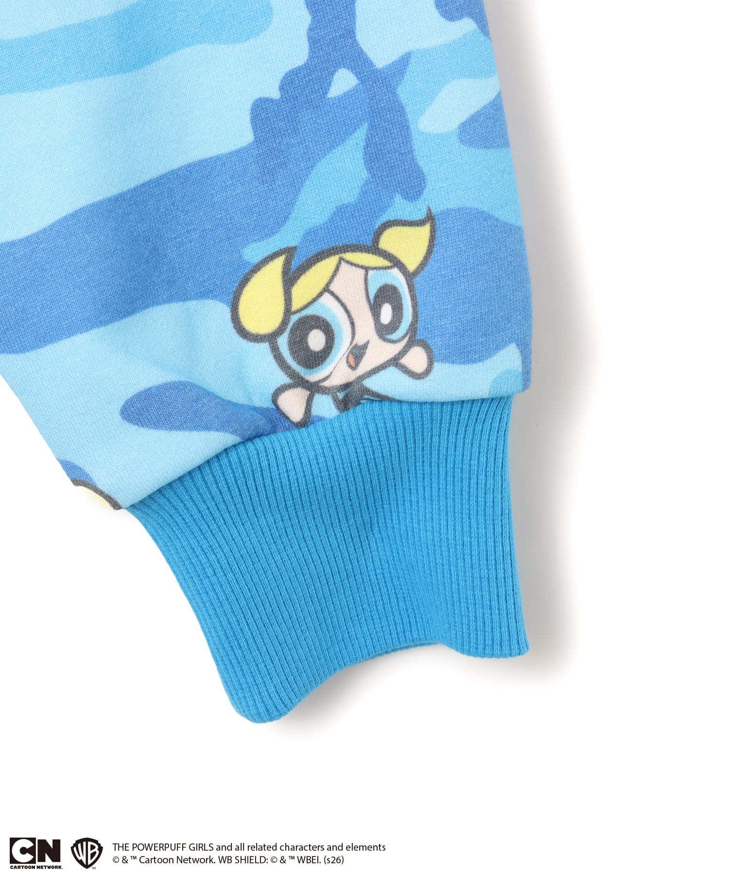 The Powerpuff Girls x atmos pink Camouflage Zip-up Hoodie BLUEの画像