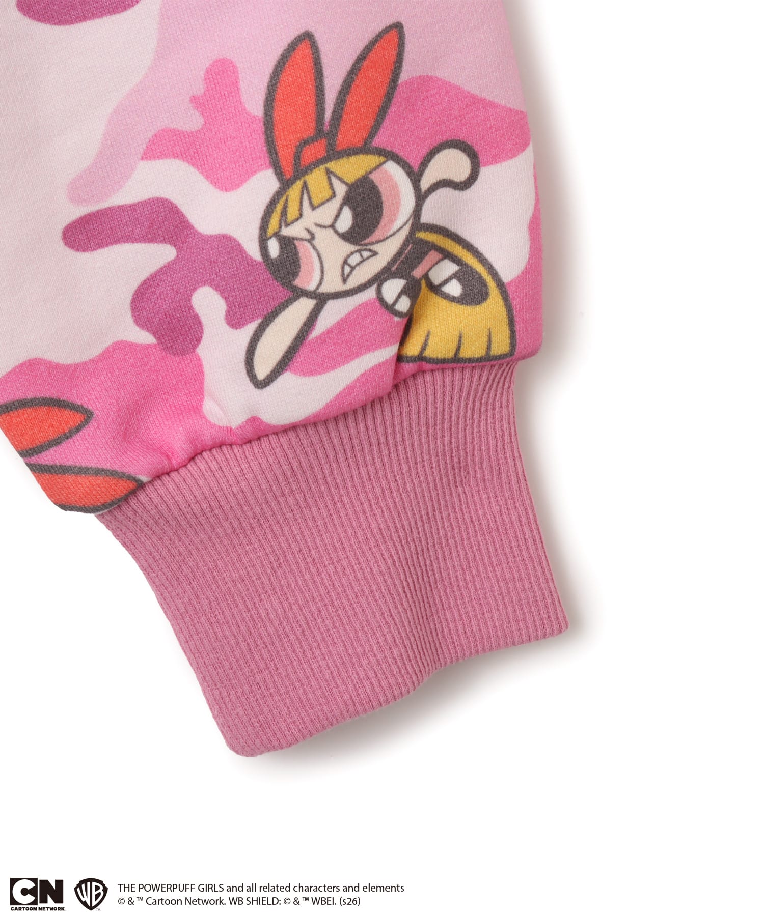 The Powerpuff Girls x atmos pink Camouflage Zip-up Hoodie PINKの画像