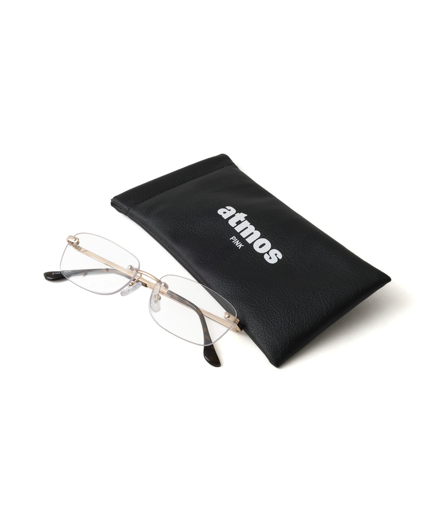 atmos pink Square Clear Glasses GOLDの画像