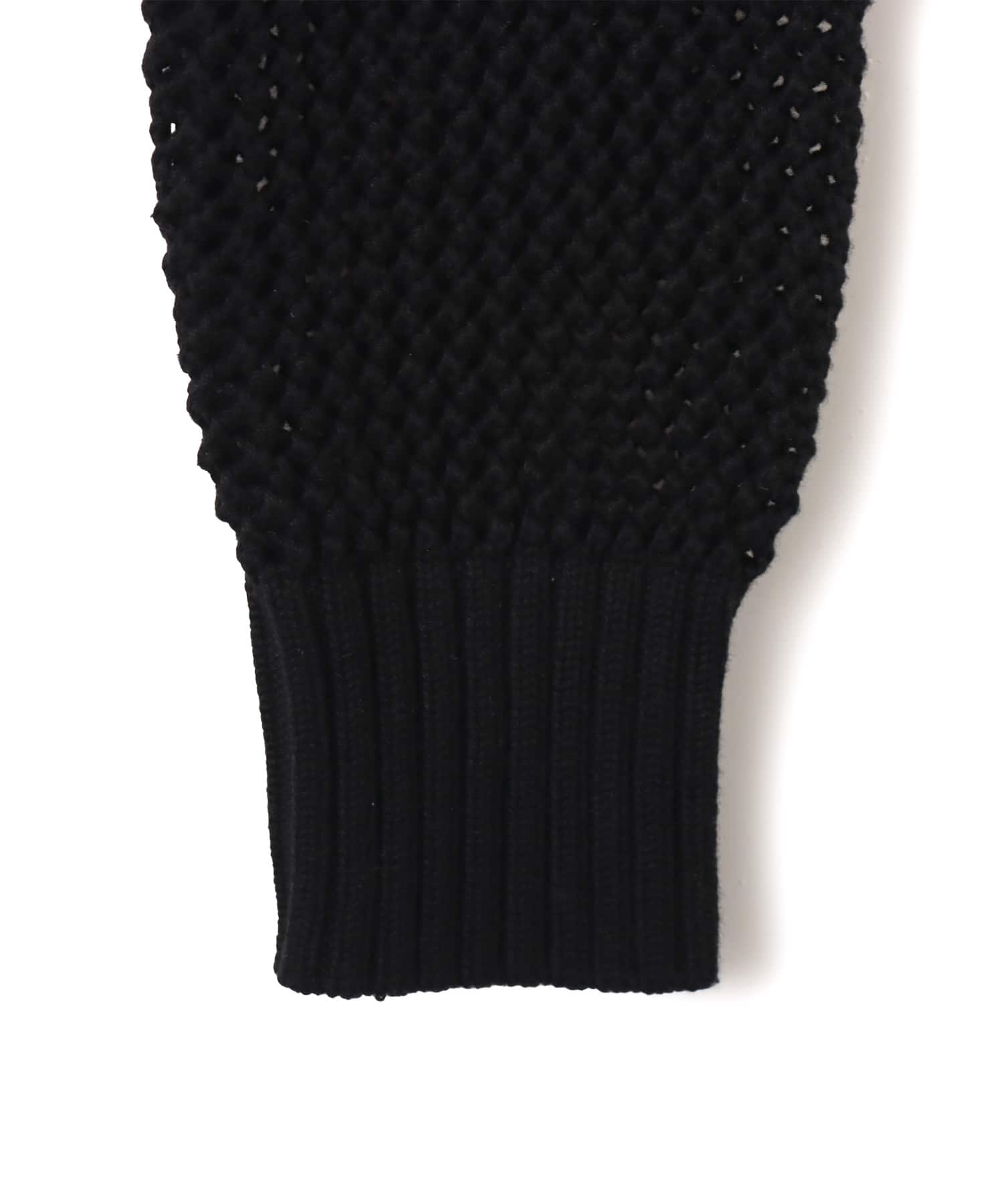 atmos pink Pointelle Knit Zip-up Hoodie BLACKの画像