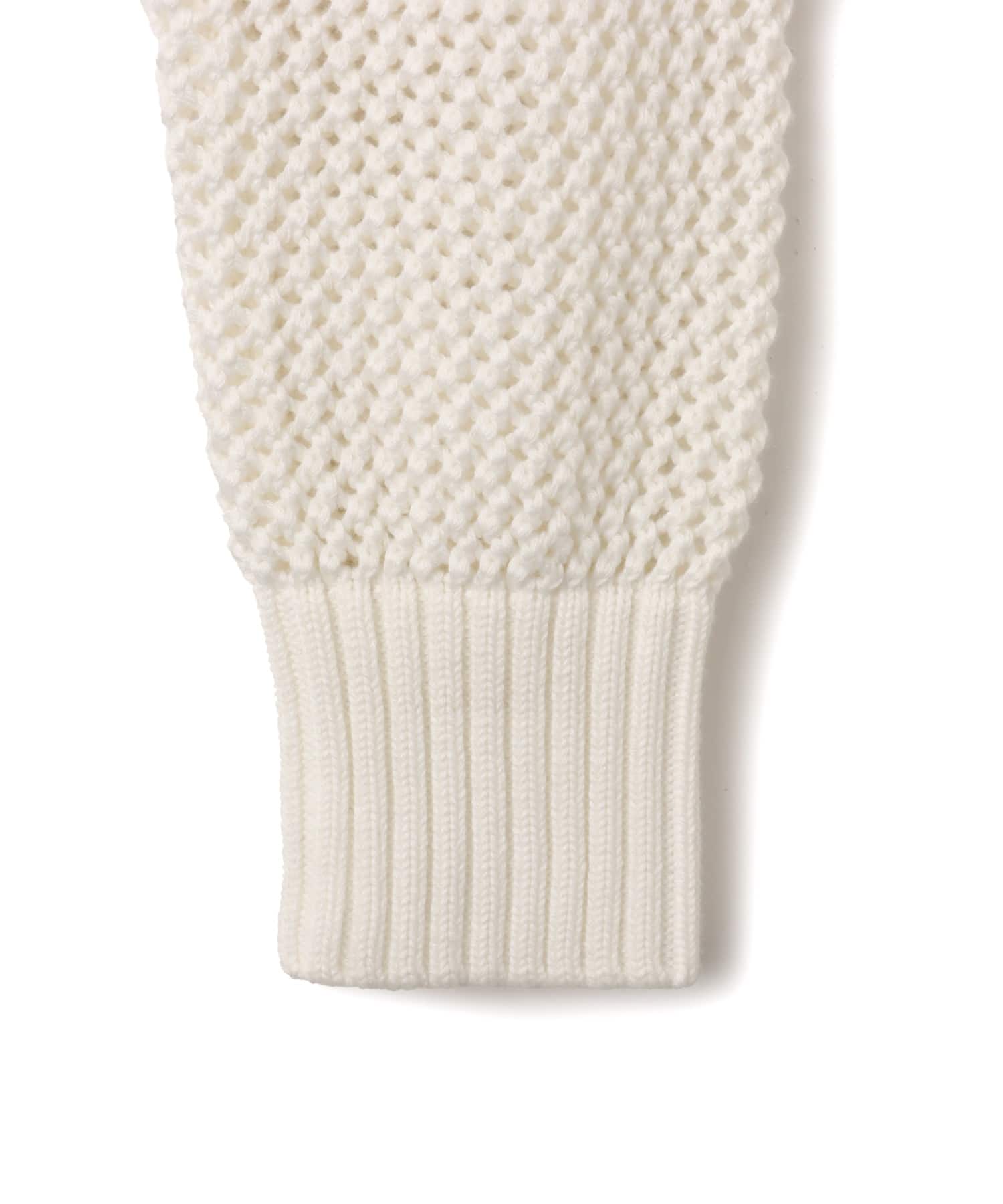 atmos pink Pointelle Knit Zip-up Hoodie WHITEの画像