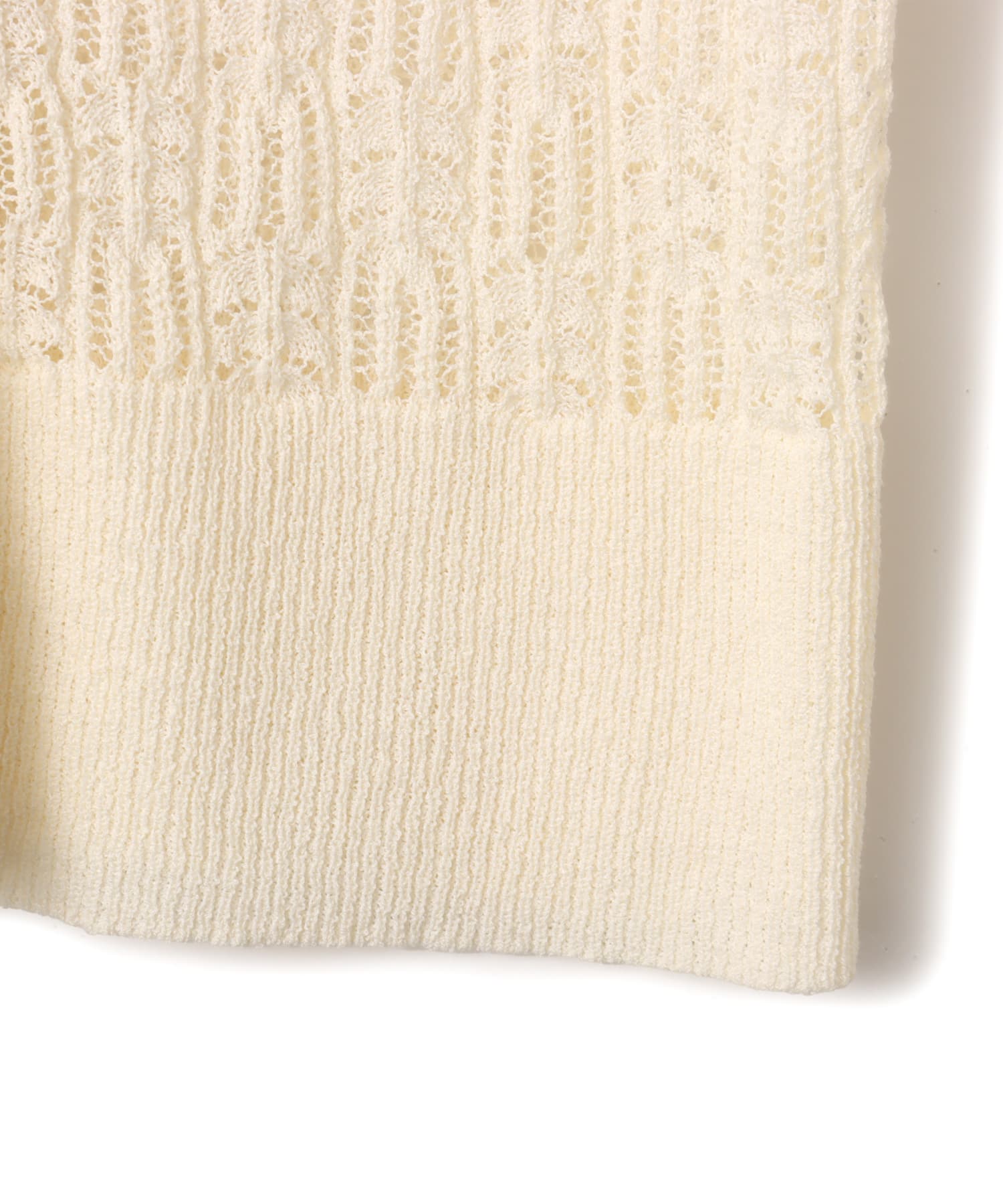 atmos pink See-Through Knit Cardigan WHITEの画像