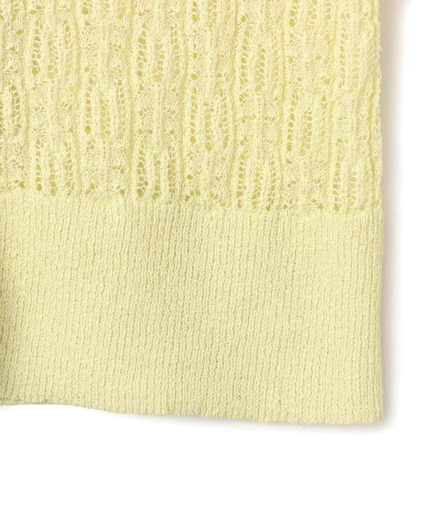 atmos pink See-Through Knit Cardigan YELLOWの画像