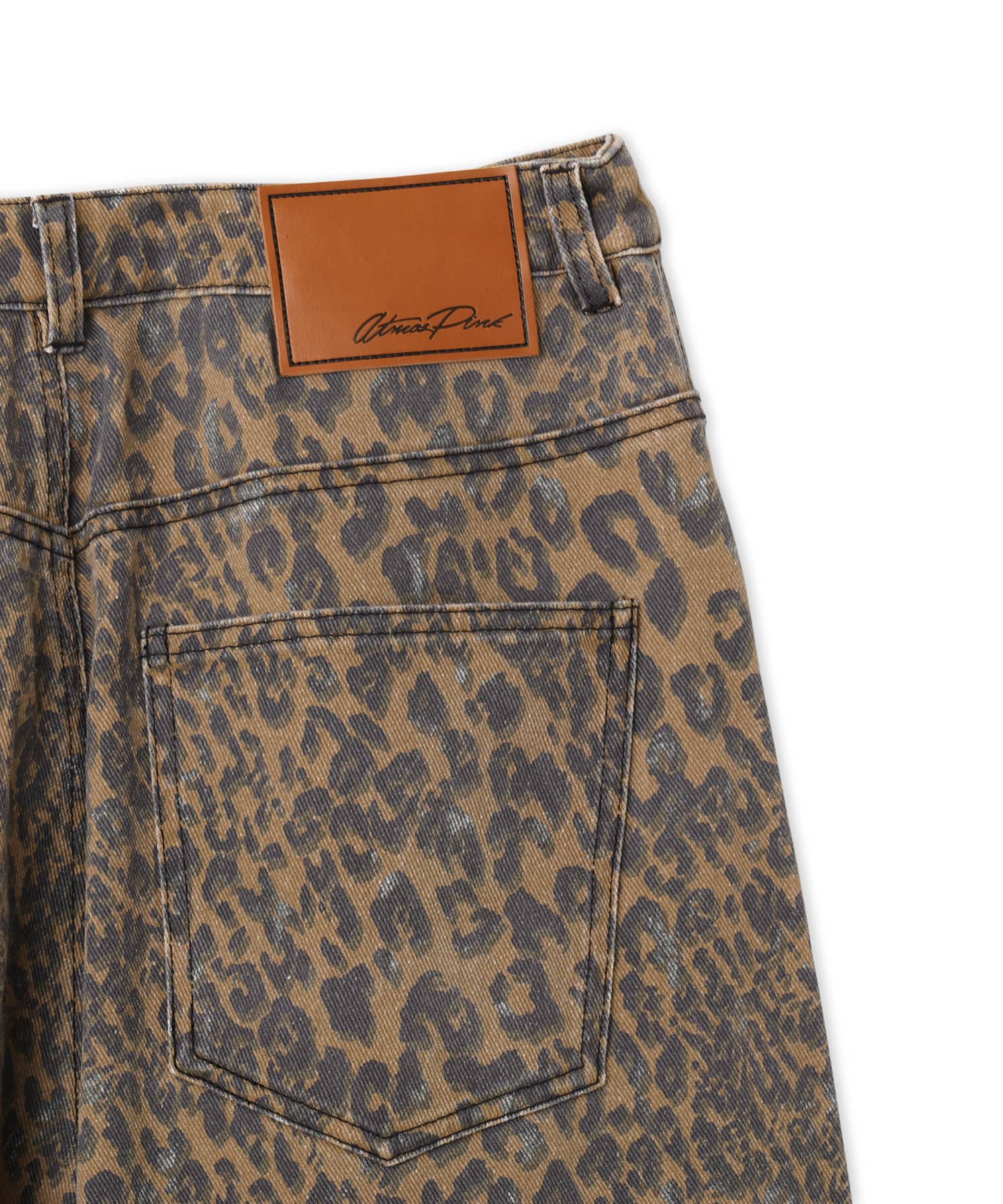 atmos pink Leopard Curve Pants BROWNの画像