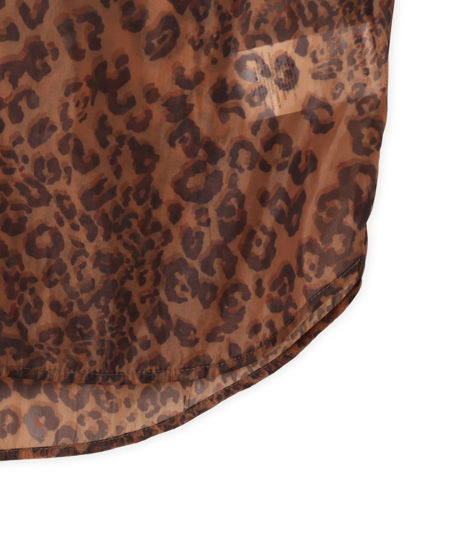 atmos pink Leopard Pattern Sheer Shirt  BROWNの画像