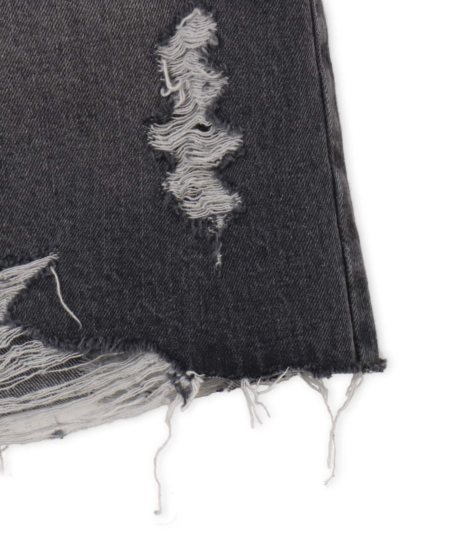 atmos pink Layered Denim Half Pants BLACKの画像