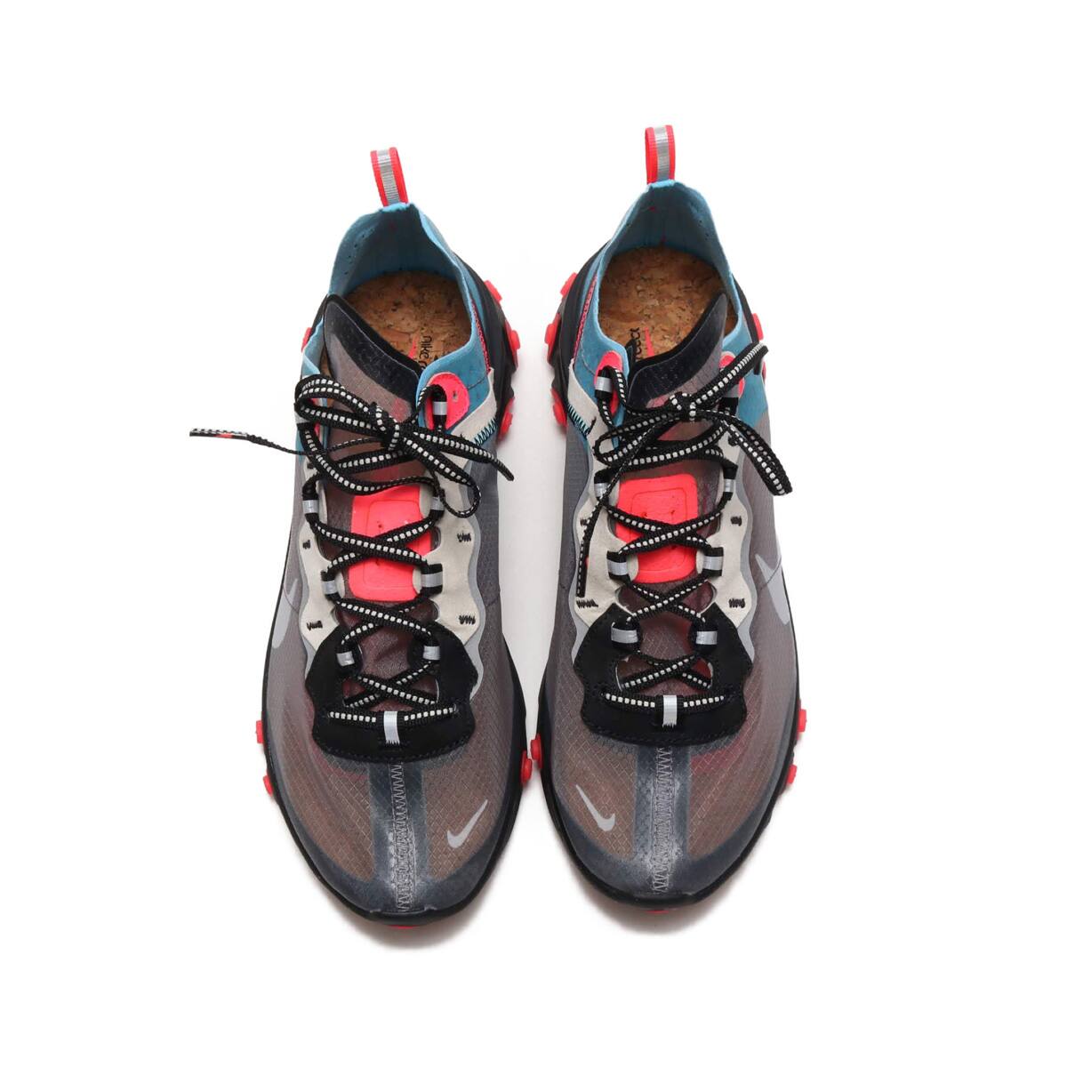 nike react element 87 black cool grey & blue chill