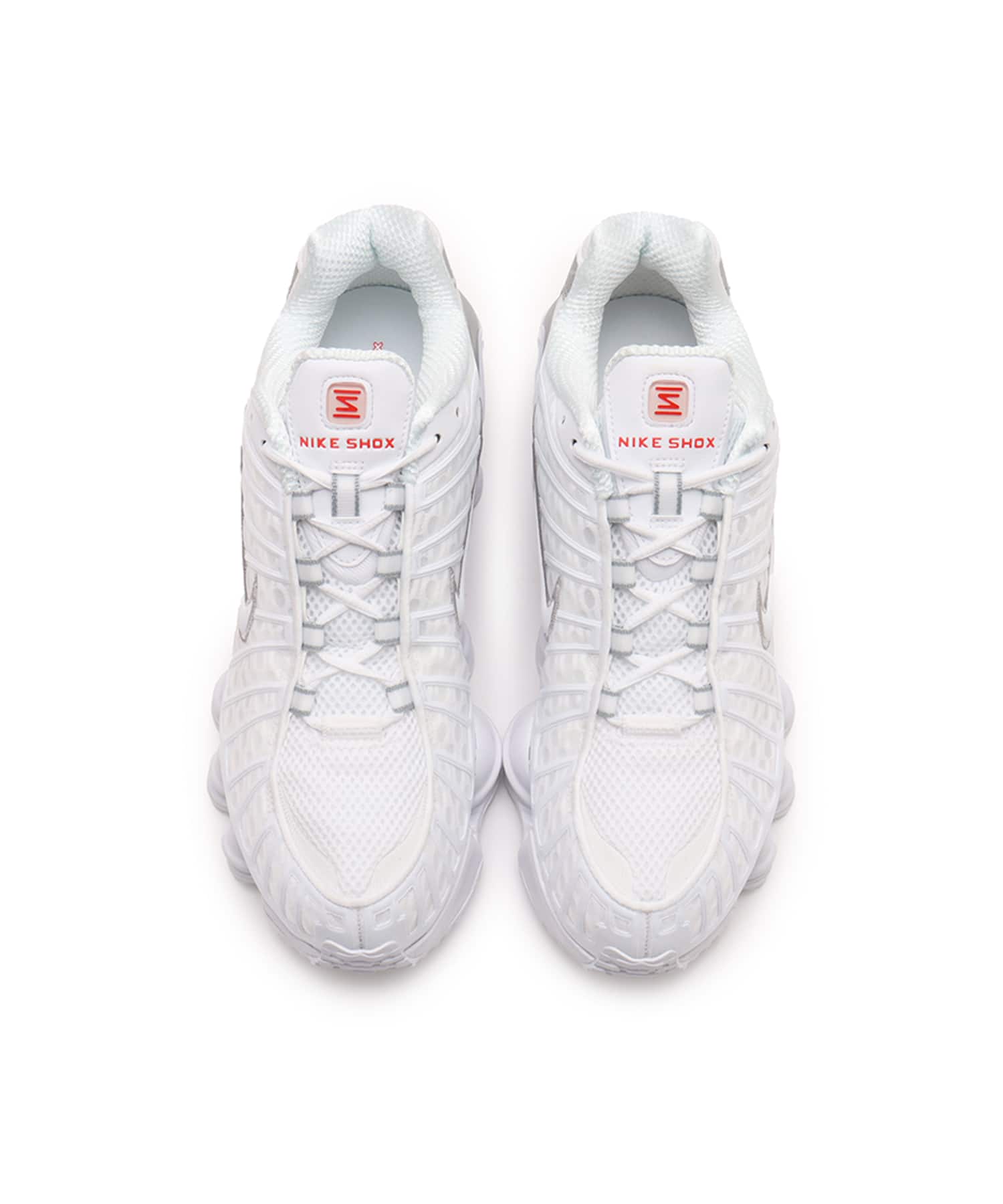 NIKE SHOX TL WHITE/WHITE-METALLIC SILVER-MAX ORANGEの画像