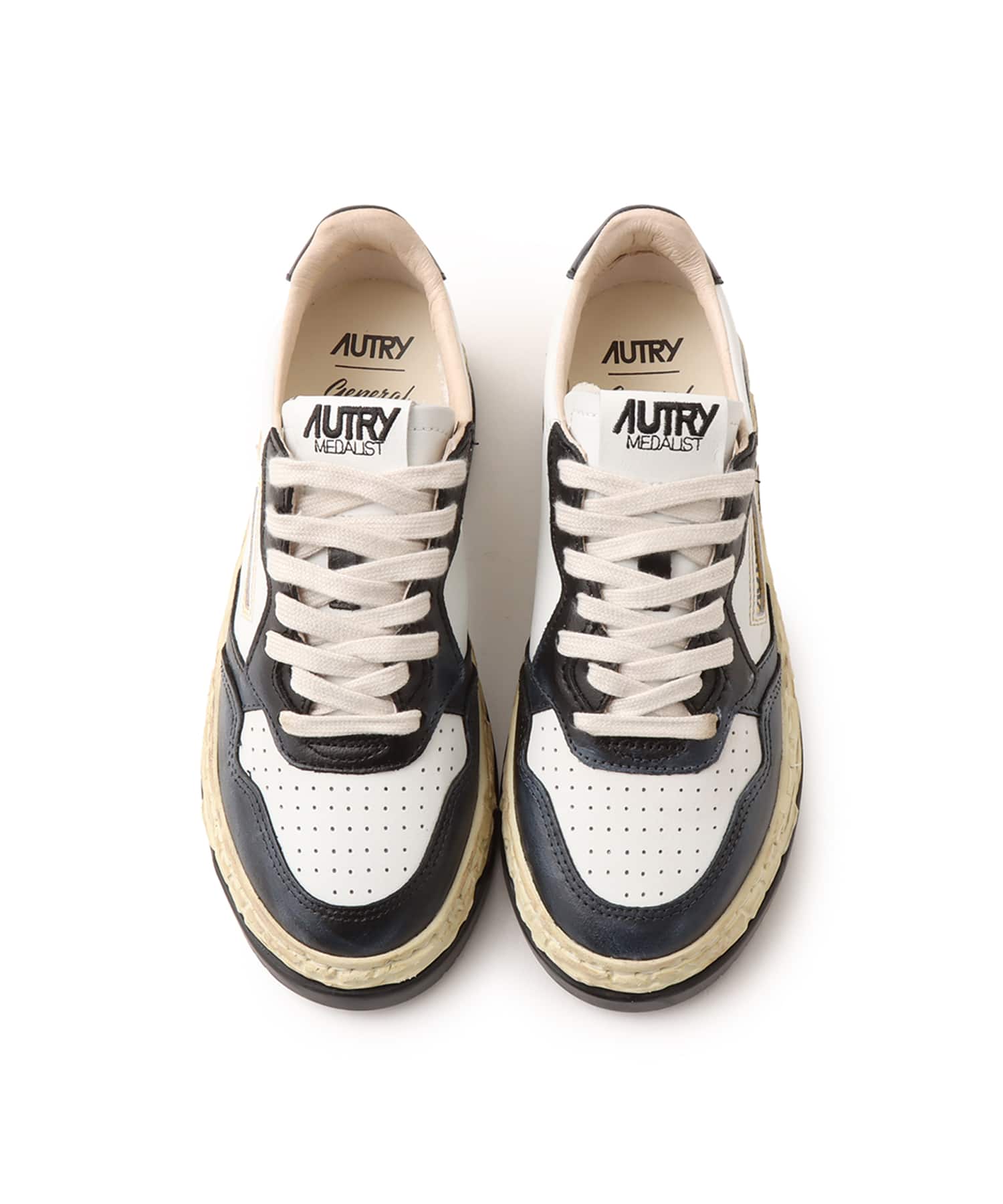 AUTRY SUPVINT LOW WOM MIHARA YASUHIRO WHT/BKの画像