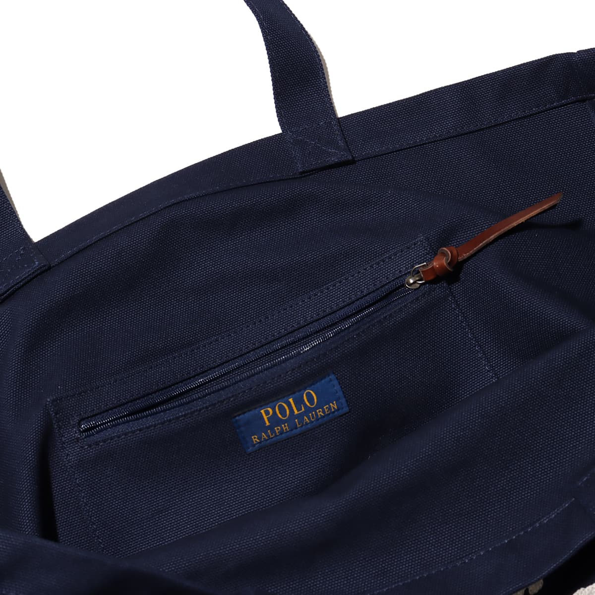 POLO RALPH LAUREN TOTE-LARGE CANVAS NEWPORT NAVY の画像