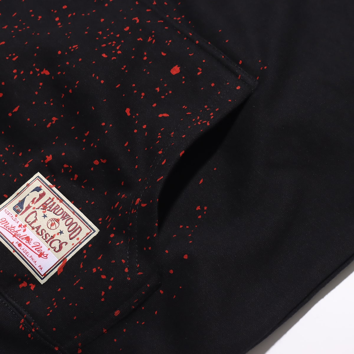 Mitchell & Ness NBA SPECKLE NEP HOODIE BULLS BLACK 23FW-Iの画像