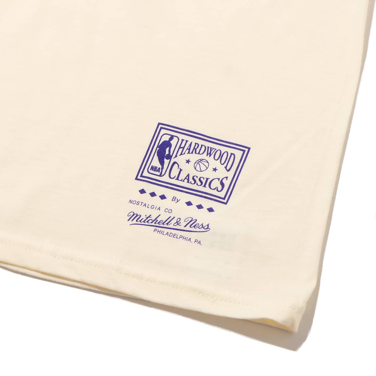 Mitchell & Ness NBA INCLINE STACKED TEE HORNETS CREAM 23SS-Iの画像