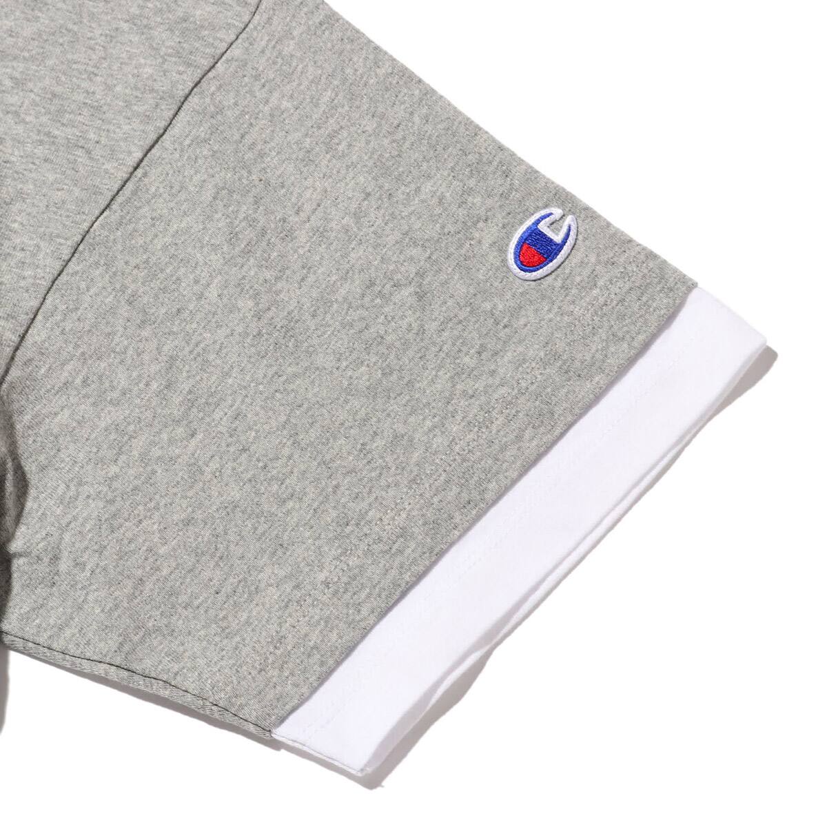Champion S/S LAYERED T-SHIRT OXFORD GRAYの画像