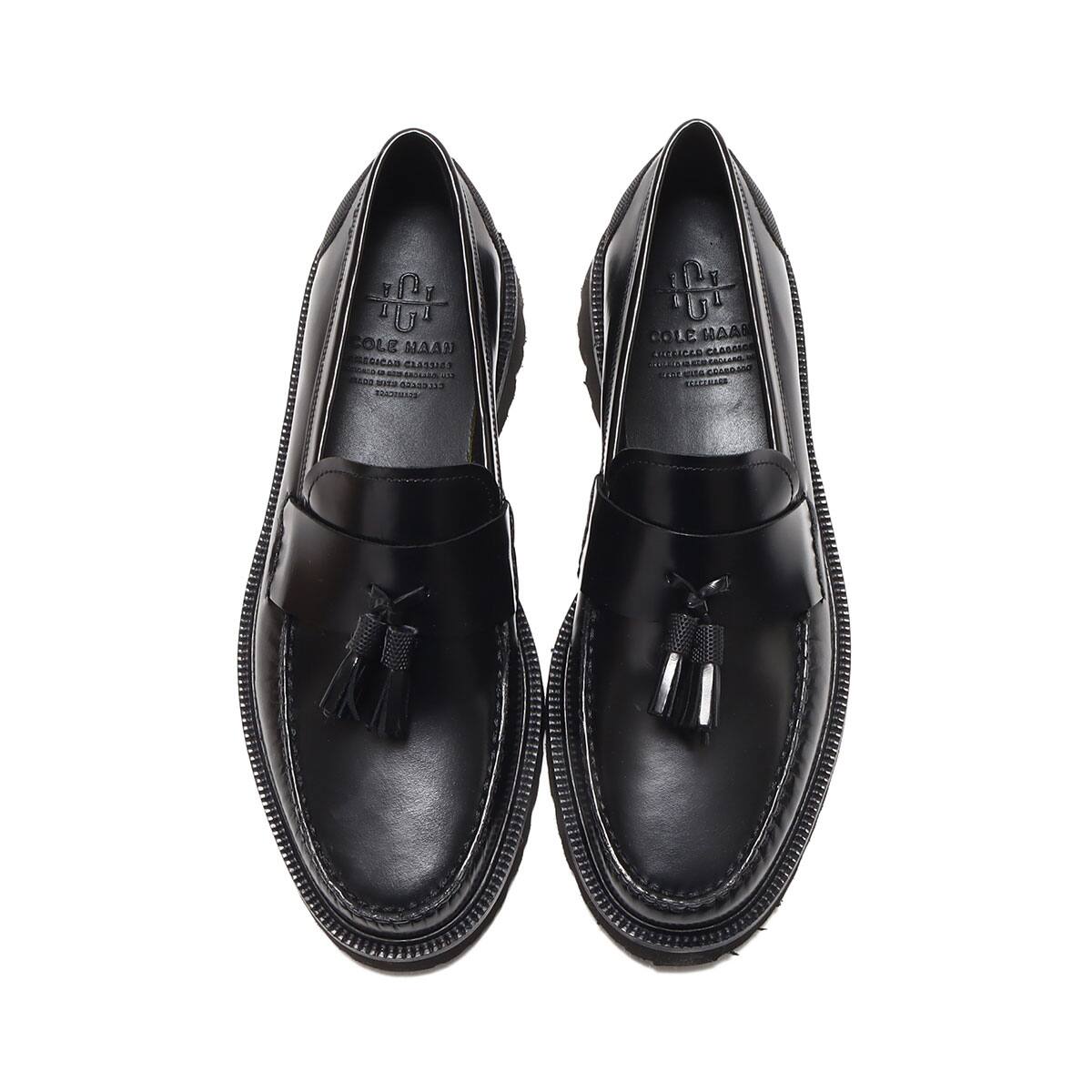 COLE HAAN AMERICAN CLASSICS TASSEL LOAFER BLACK BRUSHOFF/BLACK 23SP-I