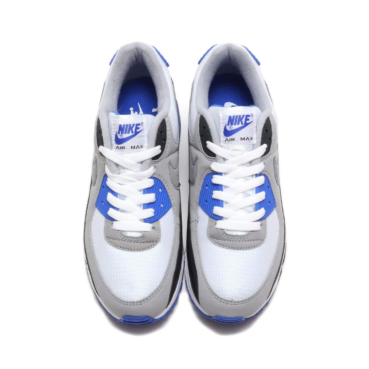 Nike Air Max 90 White/Particle Grey-Royal Blue - CD0881-102