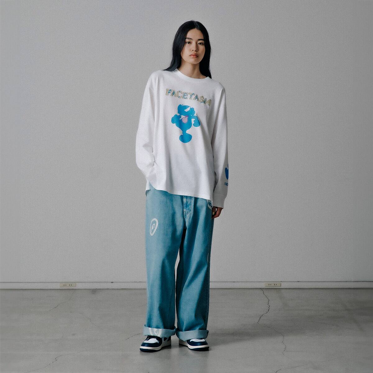 FACETASM x CPD Mr.SHIRAI PRINT LONG TEE WHITE の画像
