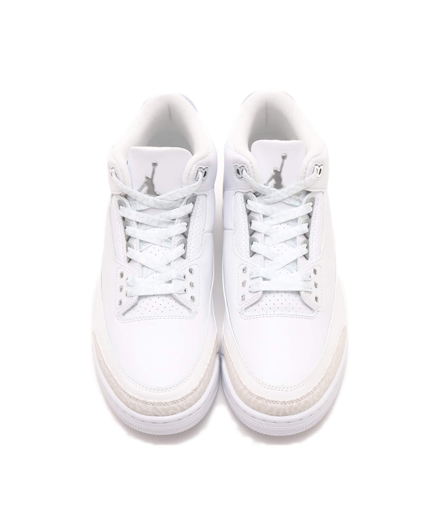 JORDAN BRAND AIR JORDAN 3 RETRO WHITE/METALLIC SILVER-WHITEの画像