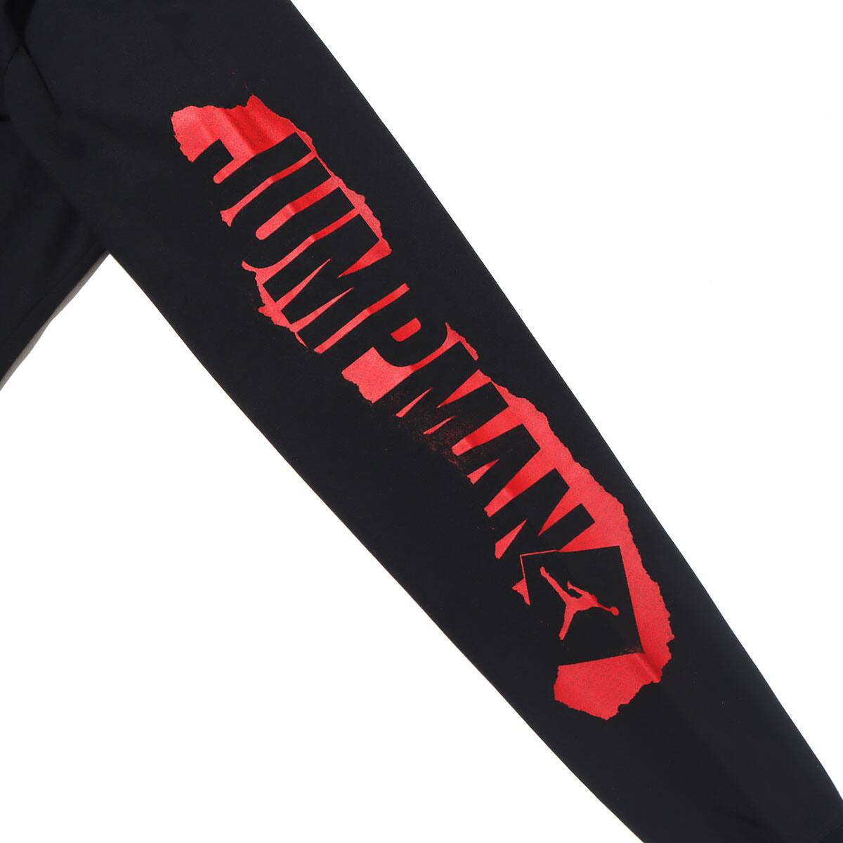 JORDAN BRAND AS M J BRAND JM FLT LS CREW BLACK/GYM RED 21FA-Iの画像