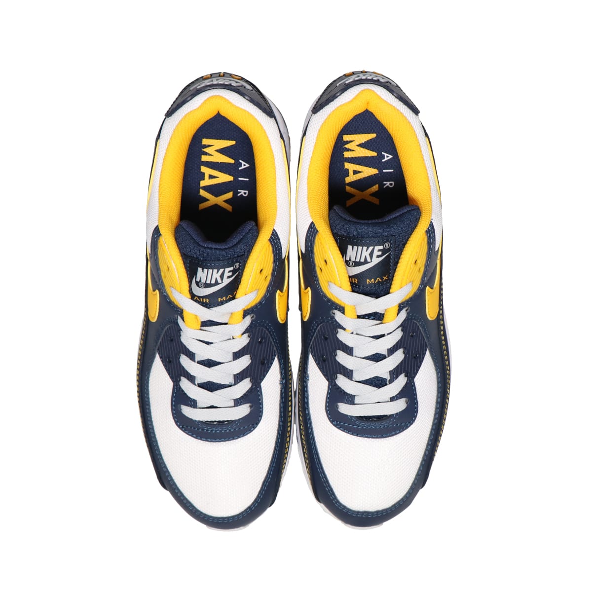 NIKE AIR MAX 90 WHITE/UNIVERSITY GOLD-MIDNIGHT NAVY 21SU-I
