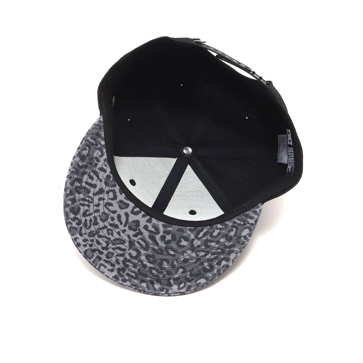 DC SHOES 23 PRINTVISOR SNAPBACK BLACK x LEOPARD PRINT 23SS-Iの画像
