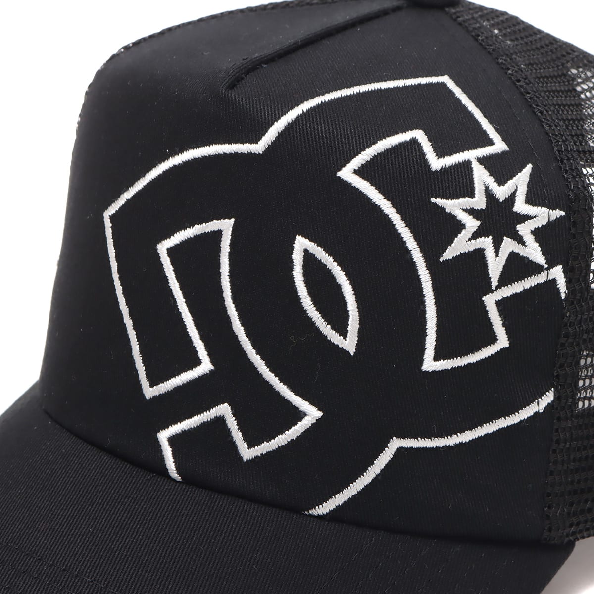 DC SHOES 23 DOUBLEUP MESH SNAPBACK BLACK x WHITE 23SS-Iの画像