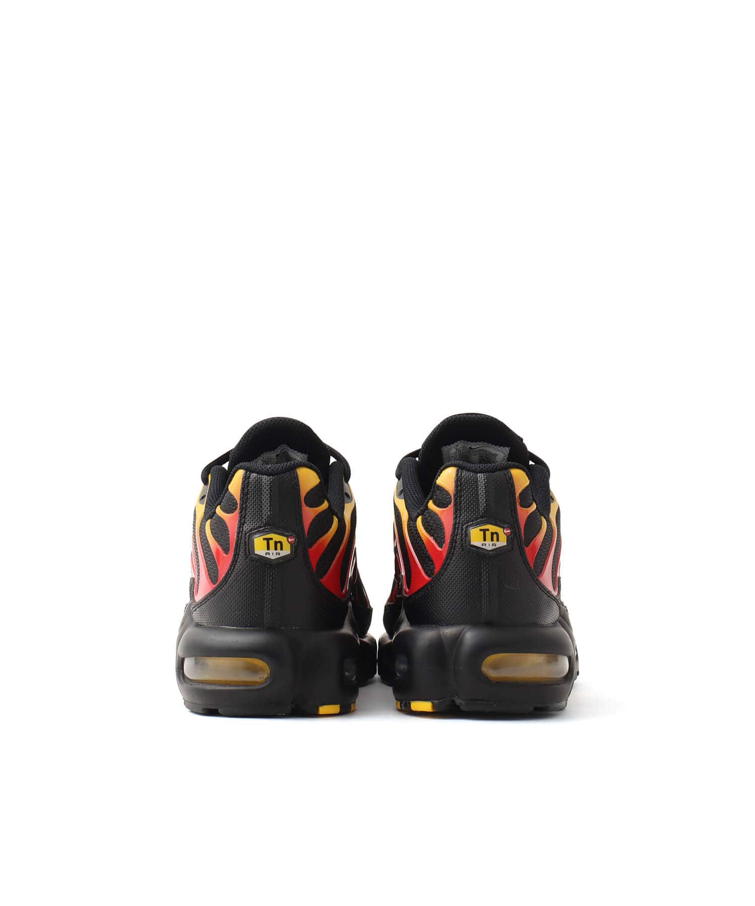 NIKE AIR MAX PLUS BLACK/UNIVERSITY RED-UNIVERSITY GOLDの画像